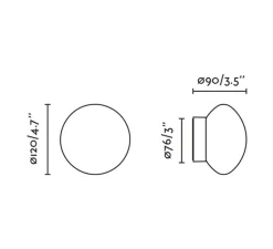 Applique ou plafonnier, Nubo 120, noir mat, IP44, LED, 2700K, 362 lm, L12cm, H12cm - Faro