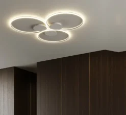 Applique ou plafonnier, Olympic F45, blanc, IP40, LED, dim, 2700K, 4475lm lm, Ø80cm, H5cm - Fabbian