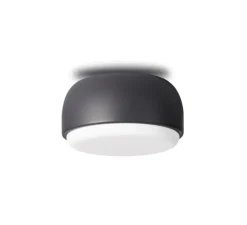 Applique ou plafonnier, Over me, gris foncé, IP44, Ø20cm, H12,5cm - Northern