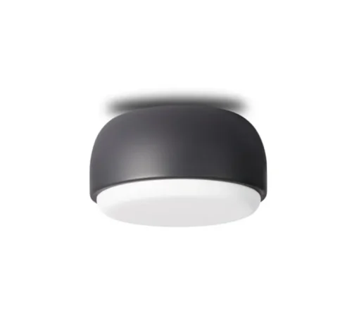 Applique ou plafonnier, Over me, gris foncé, IP44, Ø20cm, H12,5cm - Northern