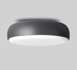 Applique ou plafonnier, Over me, gris foncé, IP44, Ø50cm, H14cm - Northern
