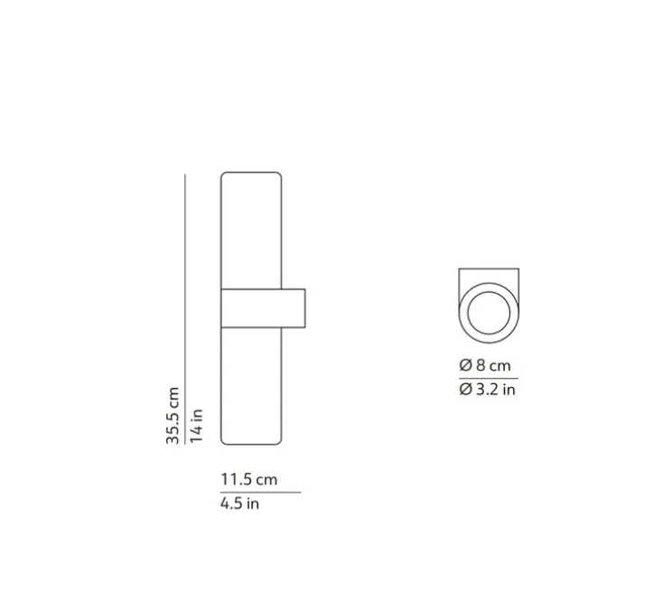 Applique ou plafonnier, Pastilla, blanc, L8cm, H35,5cm - KDLN