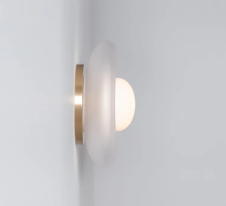 Applique ou plafonnier, Pillow Small, Transparent dépoli, blanc, L16cm, H19,5cm - SkLO Studio