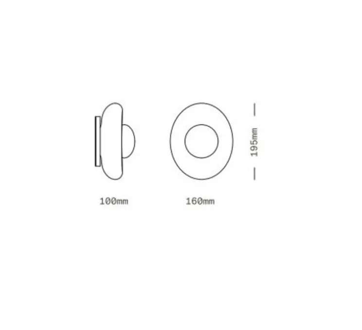 Applique ou plafonnier, Pillow Small, Transparent dépoli, blanc, L16cm, H19,5cm - SkLO Studio