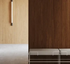 Applique ou plafonnier, Pipeline 125, corps noir et embouts noirs, dim coupure de phase, LED, 2700K, 716lm, H125cm, L5cm - A-N-D