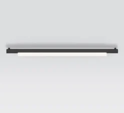 Applique ou plafonnier, Pipeline 125, corps noir et embouts noirs, dim coupure de phase, LED, 2700K, 716lm, H125cm, L5cm - A-N-D