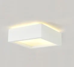 Applique ou plafonnier, Plastra 104, blanc, Ø25cm, H9,5cm - SLV