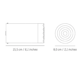 Applique ou plafonnier, Pyl, petite, acier, IP44, LED, dim, 2700K, 960 lm, Ø8cm, H15,5cm - Petite Friture