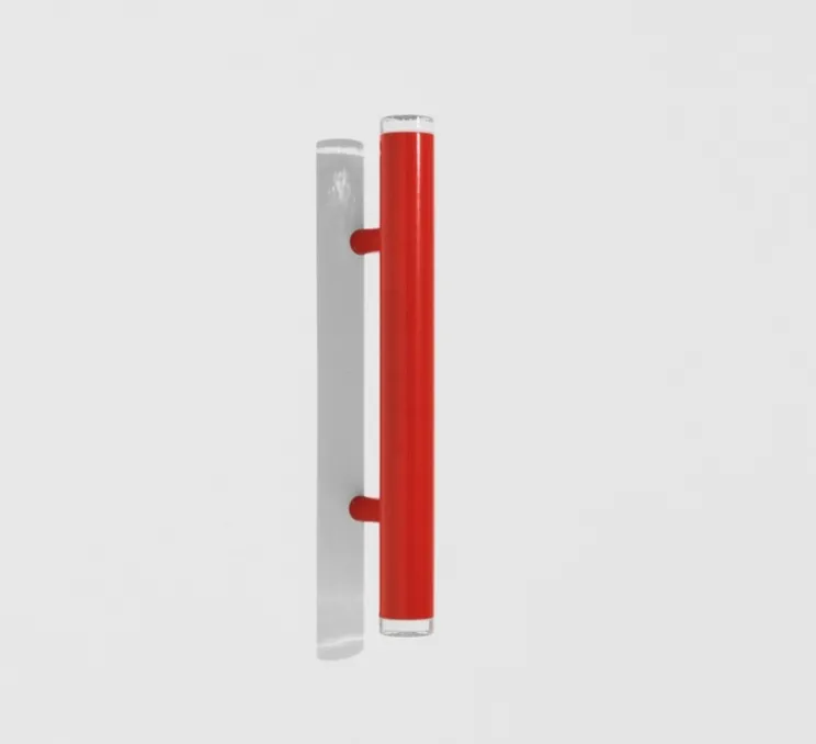 Applique ou plafonnier, Pyl, grande, rouge, IP44, LED, dim, 2700K, 1920 lm, L8cm, H75cm - Petite Friture