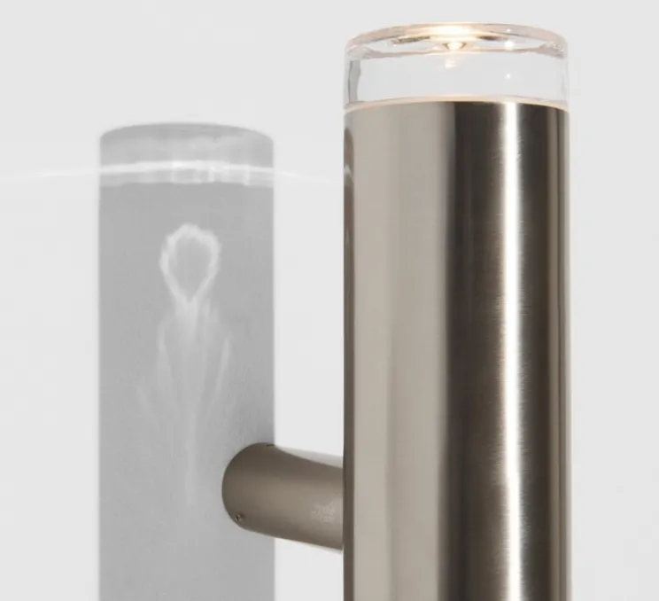 Applique ou plafonnier, Pyl, grande, acier, IP44, LED, dim, 2700K, 1920 lm, L8cm, H75cm - Petite Friture