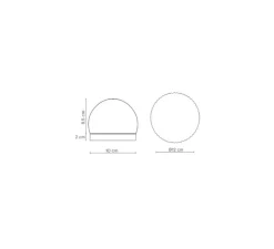 Applique ou plafonnier, Roi simple, or & opal, Ø12cm, H10,5cm - Robin