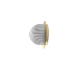 Applique ou plafonnier, Roi disque, or & opal, Ø15cm, H10,5cm - Robin