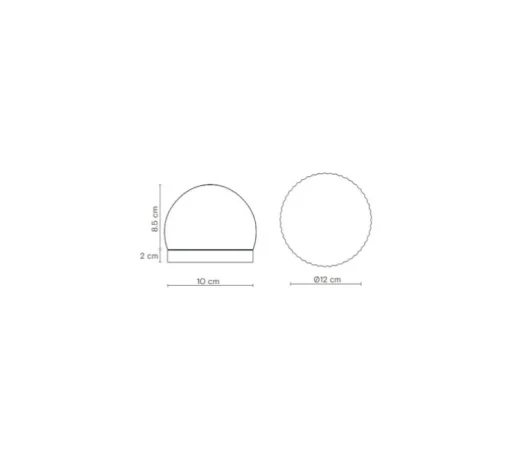 Applique ou plafonnier, Roi simple, noir & fumé, Ø12cm, H10,5cm - Robin