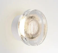Applique ou plafonnier, Roc plus, transparent et blanc, IP65, LED, 2700K, 1125lm, Ø17cm - Marset