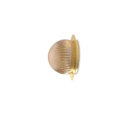 Applique ou plafonnier, Roi disque, or & fumé, Ø15cm, H10,5cm - Robin