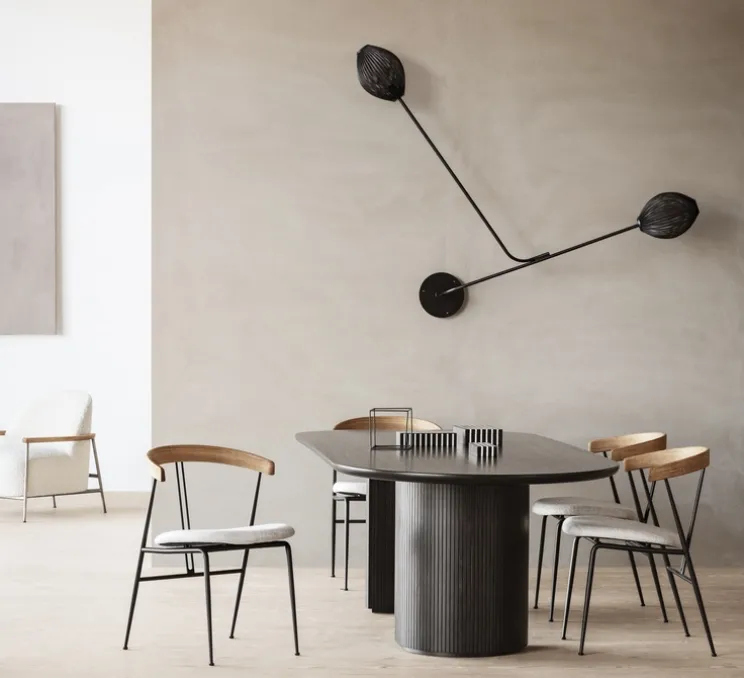 Applique ou plafonnier, Satellite, noir mat, L166cm, H119cm - Gubi