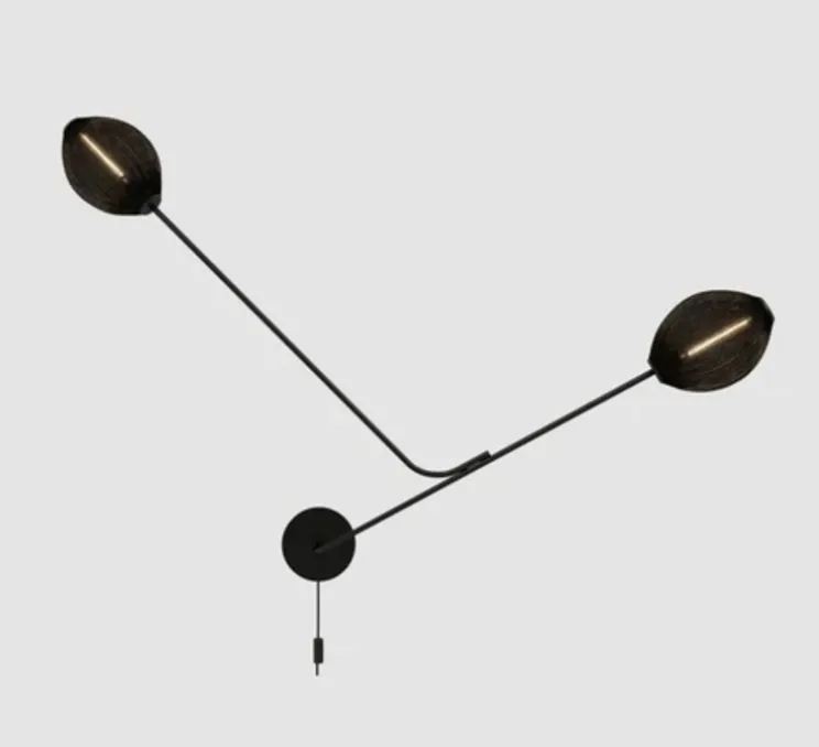 Applique ou plafonnier, Satellite, noir mat, L166cm, H119cm - Gubi