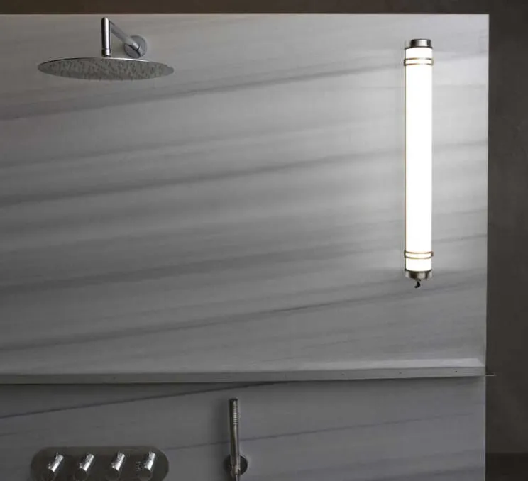 Applique ou plafonnier, Scuba, chrome, IP66, LED, 3000K, 3200lm, L60cm, H7cm - Faro