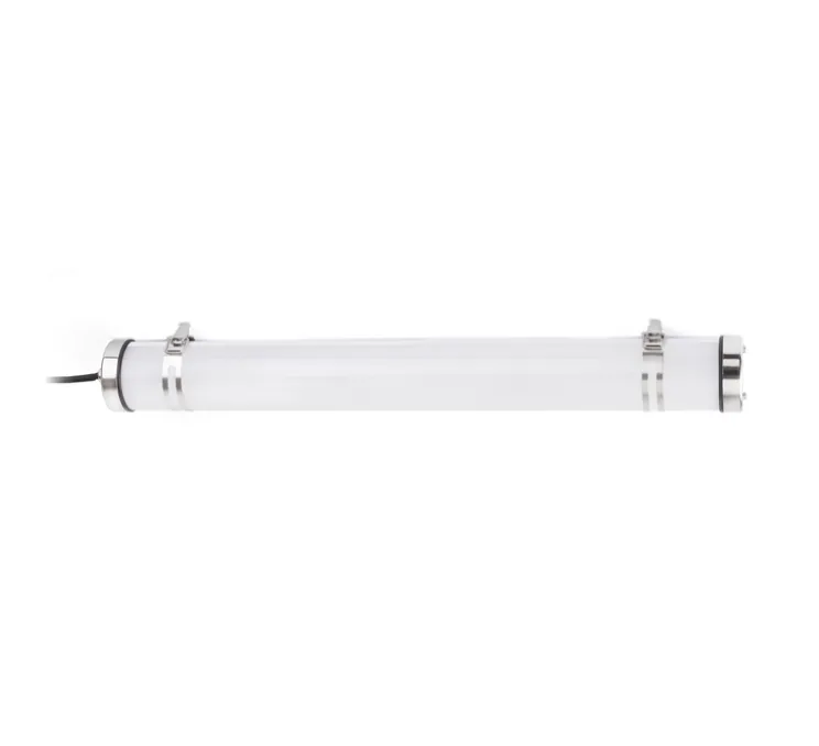 Applique ou plafonnier, Scuba, chrome, IP66, LED, 3000K, 3200lm, L60cm, H7cm - Faro