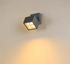 Applique ou plafonnier, S-Cube, anthracite, IP65, LED, dim, 2700/3000K, 1000/1200 lm, L9,5cm, H9,5cm - SLV