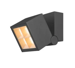 Applique ou plafonnier, S-Cube, anthracite, IP65, LED, dim, 2700/3000K, 1000/1200 lm, L9,5cm, H9,5cm - SLV