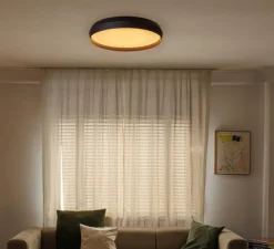 Applique ou plafonnier, Shoku 600, noir, LED, dim, 2700K, lm, Ø60cm, H9,3cm - Faro