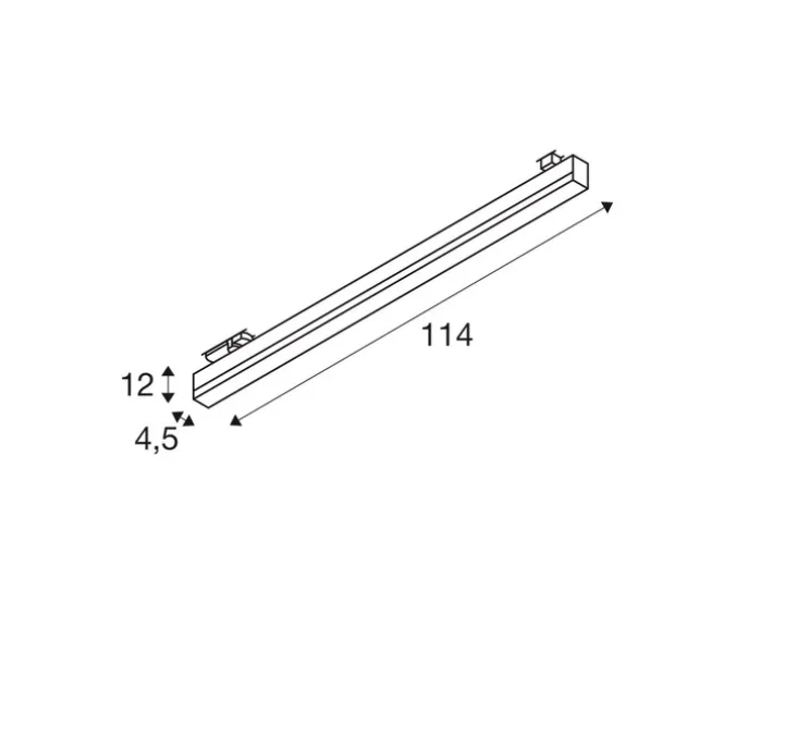 Applique ou plafonnier, Sight Track, noir, LED, dim, 3000-4000K, 3000 lm, L114cm, H12cm - SLV