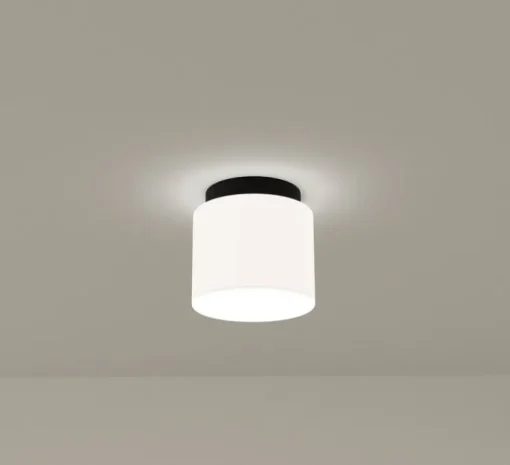 Applique ou plafonnier, Spark Single, noir et blanc, LED, dim, 3000K, 424 lm, Ø14cm, H13,6cm - LEDS C4