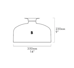 Applique ou plafonnier, Spotlight Volumes, B, marron sauge, Ø35cm, P23cm - A-N-D