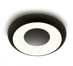 Applique ou plafonnier, Superbold 44, noir, IP40, LED, dim, 2700K, 1414 lm, Ø44cm, H7,6cm - Panzeri