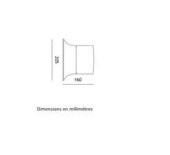 Applique ou plafonnier, Swinger 1200, Carmin, IP44, Ø20,5cm, H16cm - Toscot