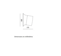 Applique ou plafonnier, Swinger 1201, Melon, IP44, Ø20,5cm, H17,5cm - Toscot