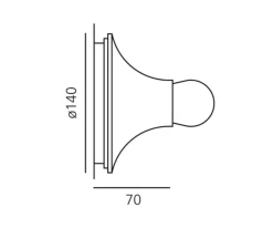 Applique ou plafonnier, Teti, gris anthracite, Ø14cm, H7cm - Artemide