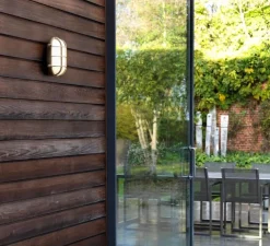 Applique ou plafonnier, Thurso oval, laiton natural côtier, IP44, L16,6cm, H23,8cm - Astro