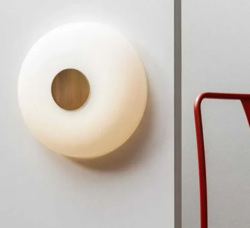 Applique ou plafonnier, Tropico Media, blanc, or glossy, dim, LED, 3000K, 3000lm, Ø36cm, H9,6cm - Fontana Arte