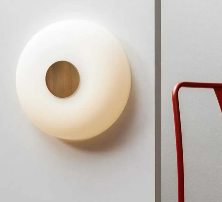 Applique ou plafonnier, Tropico Media, blanc, or glossy, dim, LED, 3000K, 3000lm, Ø36cm, H9,6cm - Fontana Arte