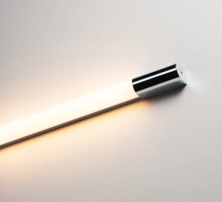 Applique ou plafonnier, Trukko 60, plastique, zinc, LED, 3000K, 450lm, IP44,L60cm, H4cm - Slv