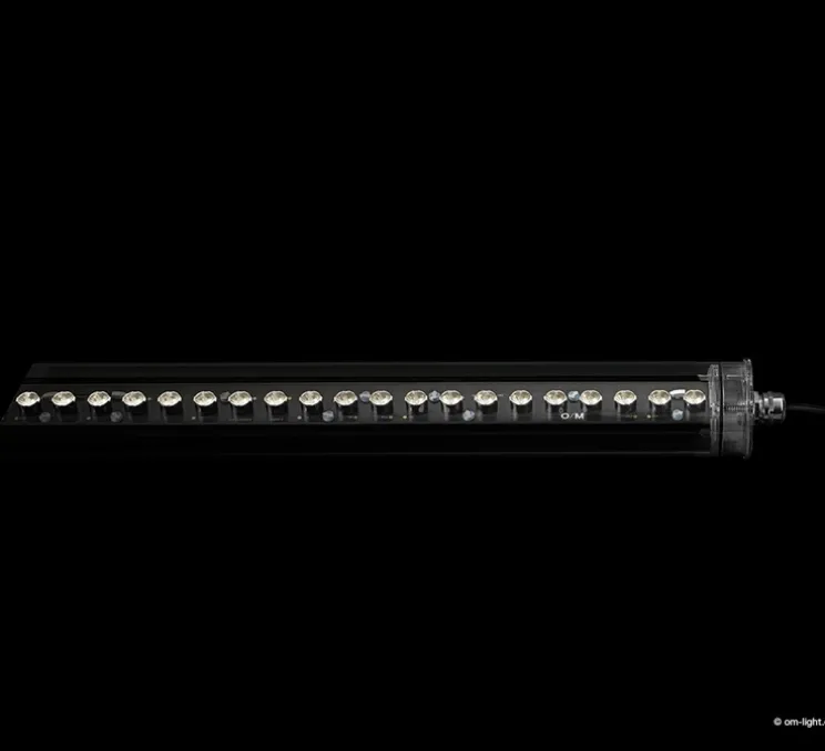 Applique ou plafonnier, Tubo, transparent, noir, IP67, LED, dim, 4000K, 5490 lm, L103,7cm, H8,5cm - O/M Light