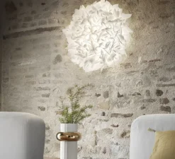 Applique ou plafonnier, Veli Medium Foliage, blanc, L55cm, H23cm - Slamp