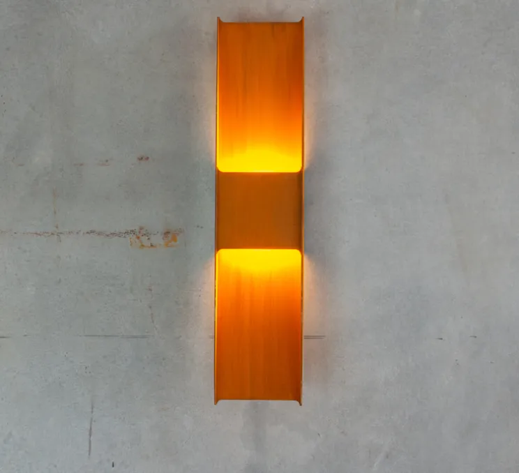 Applique ou plafonnier, Vector, rouille, LED, dim, 2700K, L12,5cm, H58cm - A-N-D