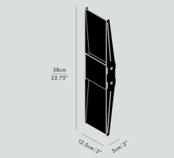 Applique ou plafonnier, Vector, rouille, LED, dim, 2700K, L12,5cm, H58cm - A-N-D