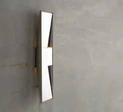 Applique ou plafonnier, Vector, acier poli LED, dim, 2700K, L12,5cm, H58cm - A-N-D