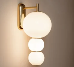 Applique, Pearls , C, blanc, or, LED, 2700K, 1200lm, L22cm, H40cm - Formagenda