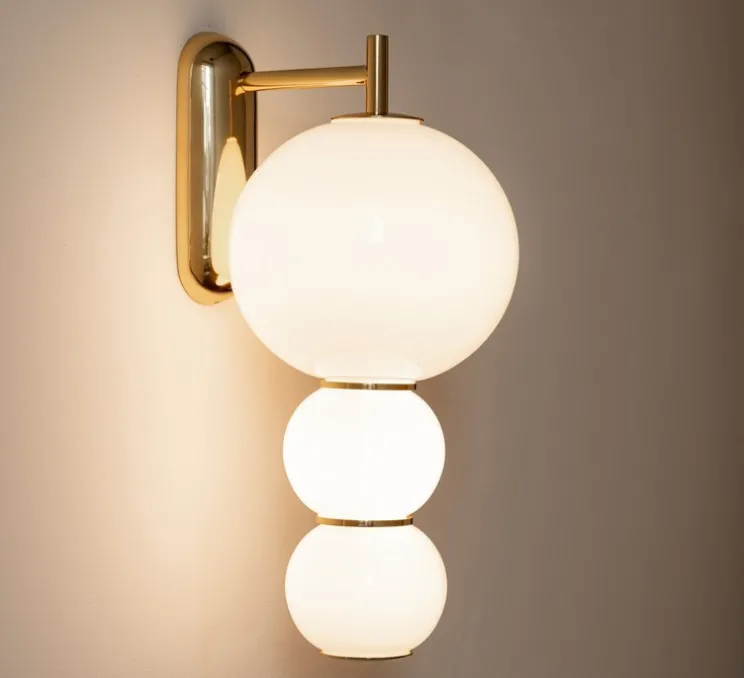 Applique, Pearls , C, blanc, or, LED, 2700K, 1200lm, L22cm, H40cm - Formagenda