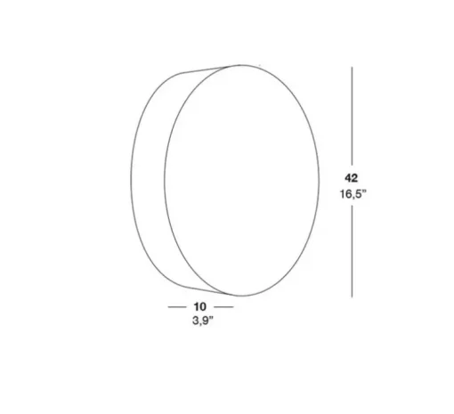 Applique, plafonnier, GEA 42 A, hêtre naturel, LED, Ø42cm, H10cm - LZF