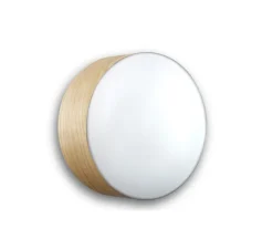 Applique, plafonnier, GEA 30 A, hêtre naturel, LED, Ø30cm, H10cm - LZF