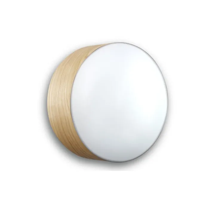 Applique, plafonnier, GEA 30 A, hêtre naturel, LED, Ø30cm, H10cm - LZF