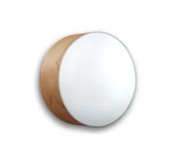 Applique, plafonnier, GEA 30 A, bois naturel de cerisier, LED, Ø30cm, H10cm - LZF