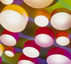 Applique, plafonnier, GEA 30 A, jaune, LED, Ø30cm, H10cm - LZF