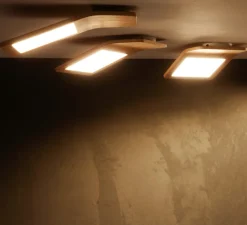 applique, Plafonnier LED, Butterfly, 02, chêne, 3000K, L23cm - TUNTO